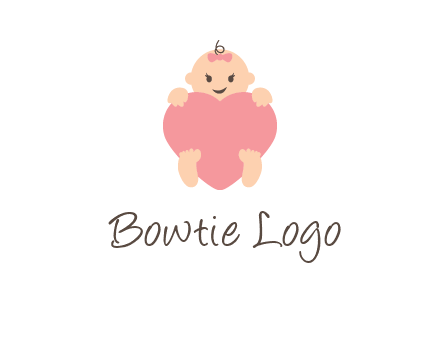 baby with heart childcare logo
