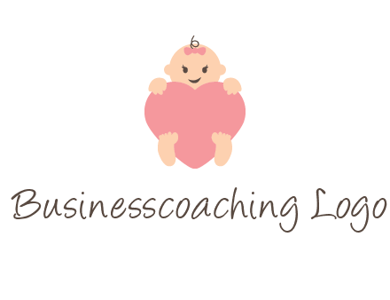 baby with heart childcare logo