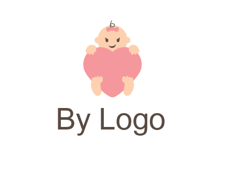 baby with heart childcare logo
