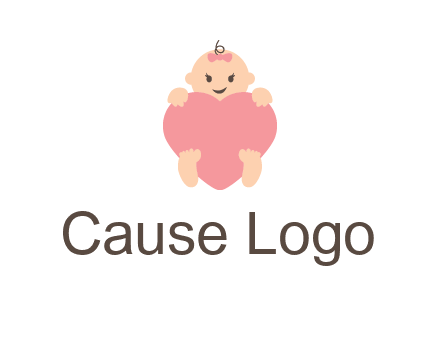 baby with heart childcare logo