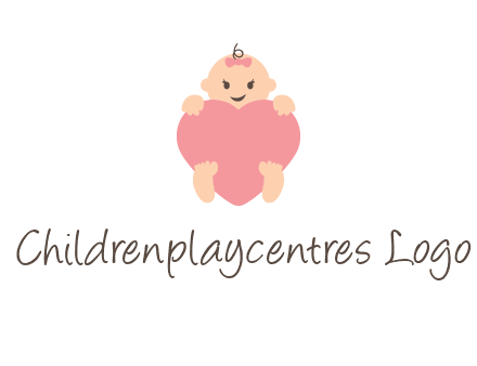 baby with heart childcare logo