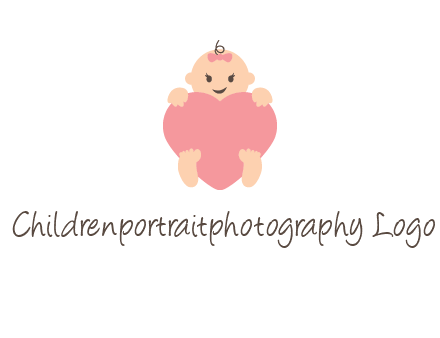 baby with heart childcare logo