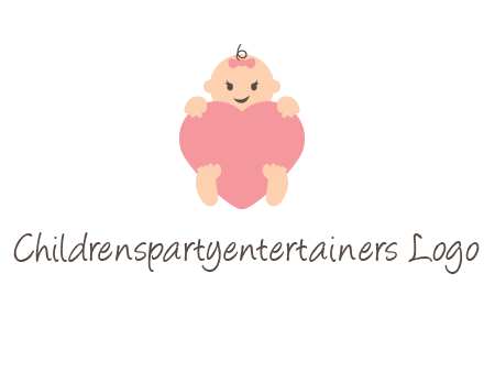 baby with heart childcare logo