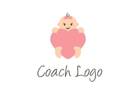 baby with heart childcare logo