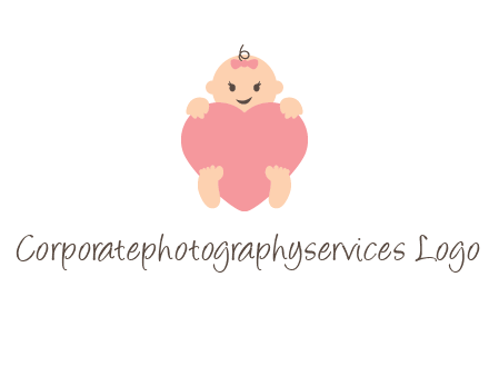 baby with heart childcare logo