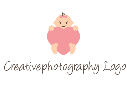 baby with heart childcare logo