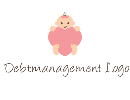 baby with heart childcare logo