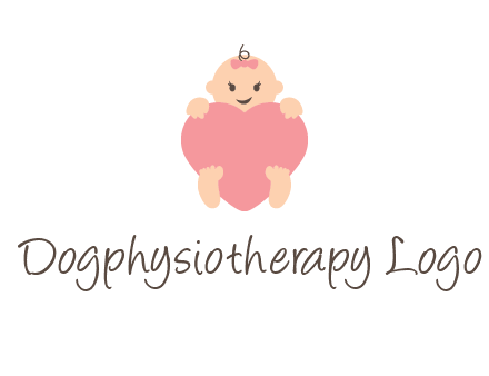 baby with heart childcare logo