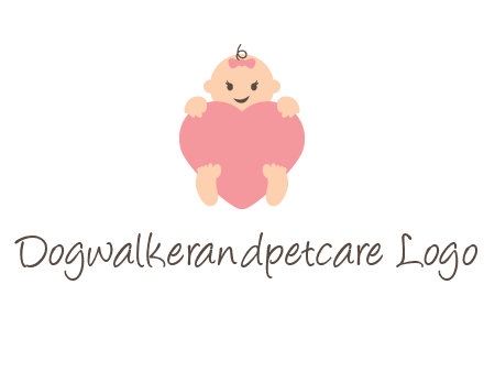 baby with heart childcare logo