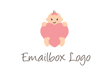 baby with heart childcare logo