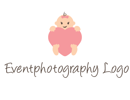baby with heart childcare logo