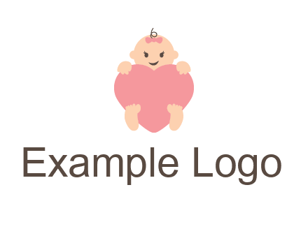baby with heart childcare logo