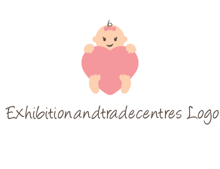 baby with heart childcare logo