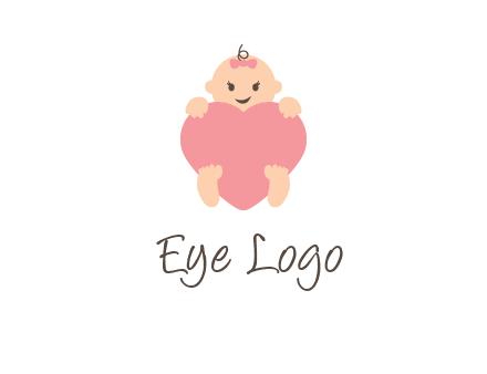 baby with heart childcare logo