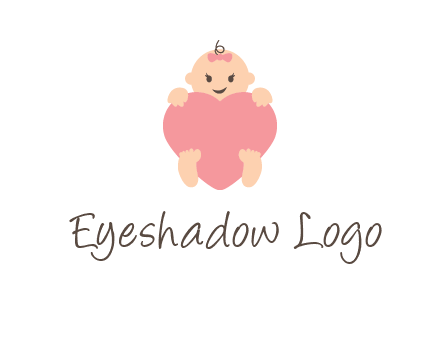 baby with heart childcare logo