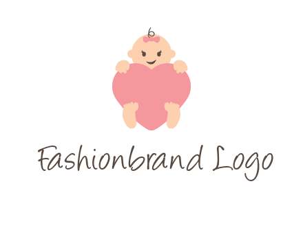 baby with heart childcare logo