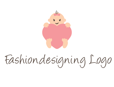baby with heart childcare logo