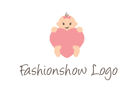 baby with heart childcare logo