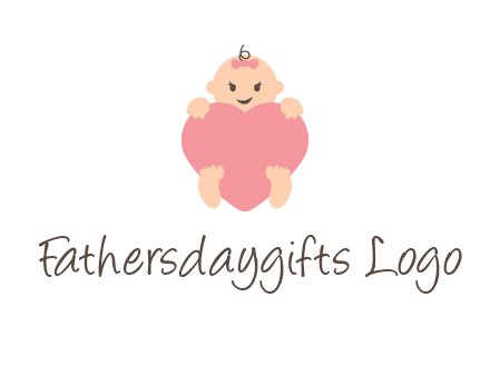 baby with heart childcare logo