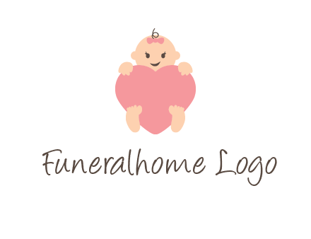 baby with heart childcare logo