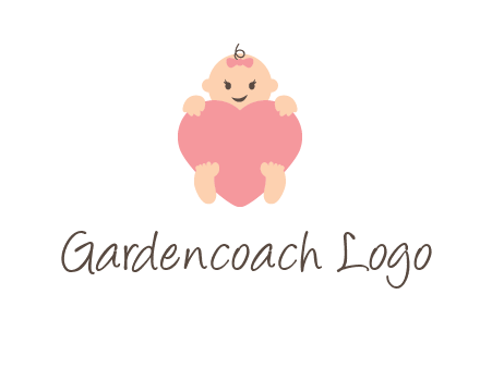 baby with heart childcare logo