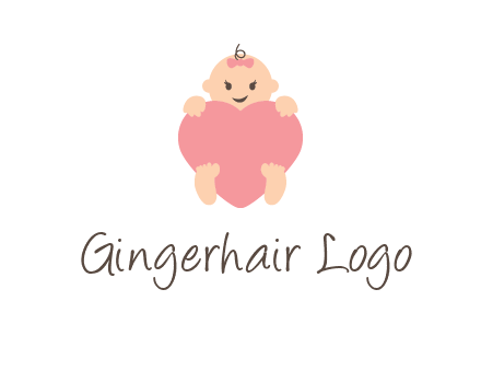 baby with heart childcare logo