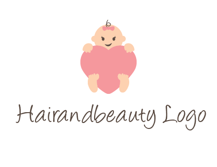 baby with heart childcare logo