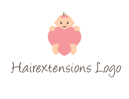 baby with heart childcare logo