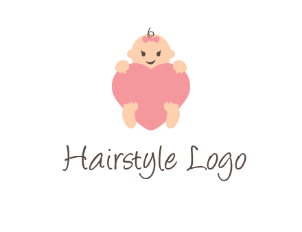 baby with heart childcare logo