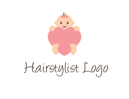 baby with heart childcare logo