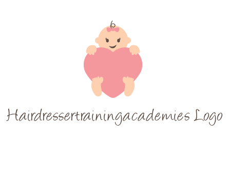 baby with heart childcare logo