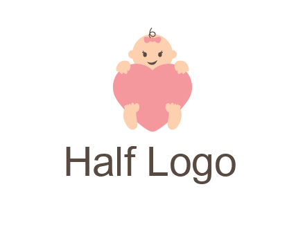 baby with heart childcare logo