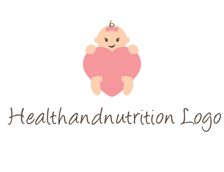 baby with heart childcare logo
