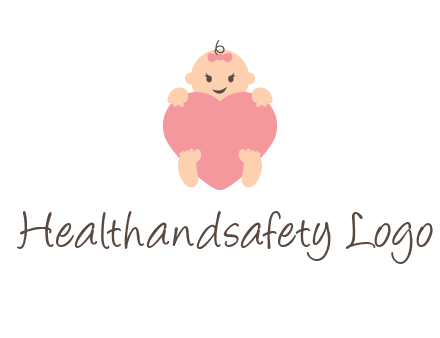 baby with heart childcare logo