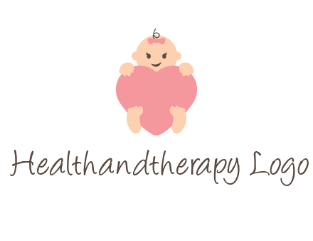 baby with heart childcare logo