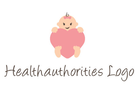 baby with heart childcare logo