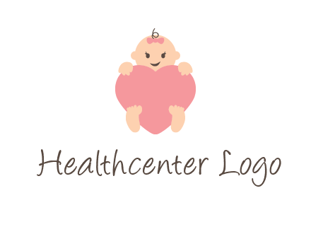 baby with heart childcare logo
