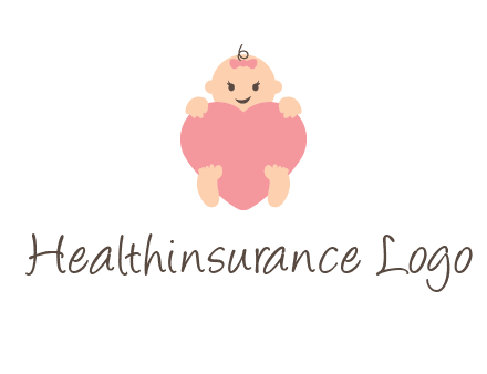 baby with heart childcare logo