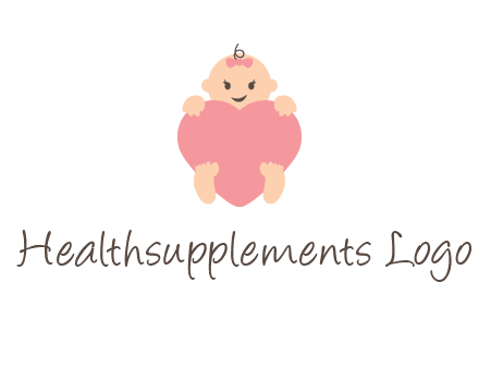 baby with heart childcare logo