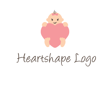 baby with heart childcare logo