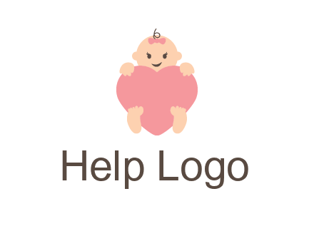 baby with heart childcare logo