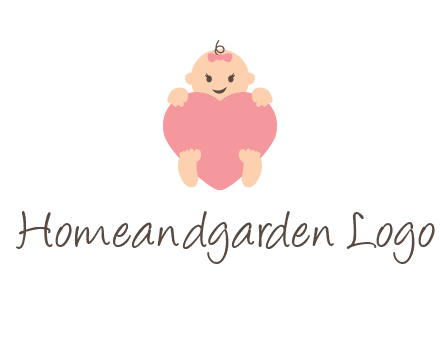 baby with heart childcare logo