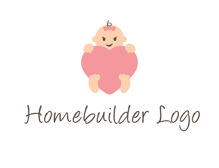 baby with heart childcare logo