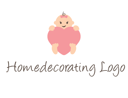 baby with heart childcare logo
