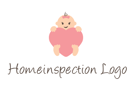 baby with heart childcare logo