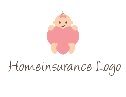 baby with heart childcare logo