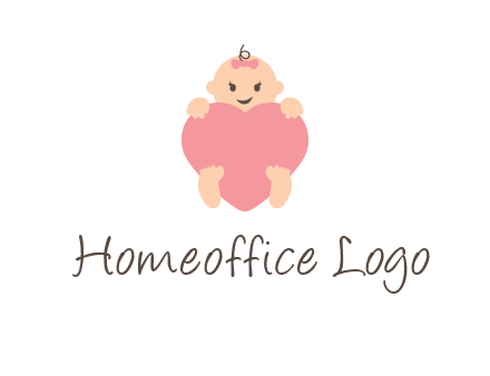 baby with heart childcare logo