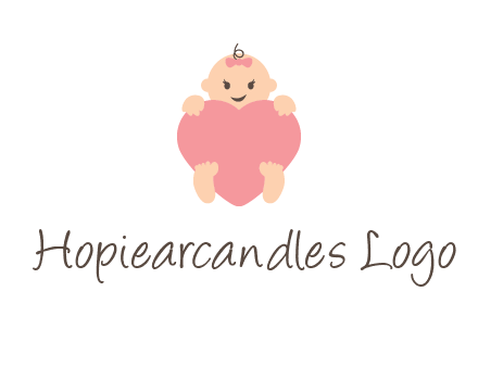 baby with heart childcare logo