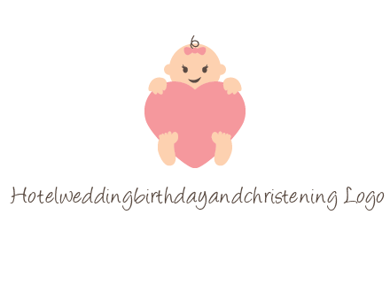 baby with heart childcare logo