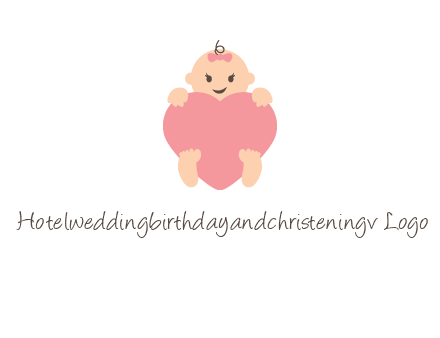 baby with heart childcare logo